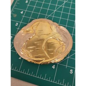 Gold Tone Belt Buckle Vintage Style Fashion Accessory Western Wear Design